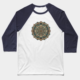 Abstract Geometric Color Mandala 4 Baseball T-Shirt